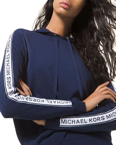 michael kors logo tape hoodie|Michael Kors velour sweatsuit.